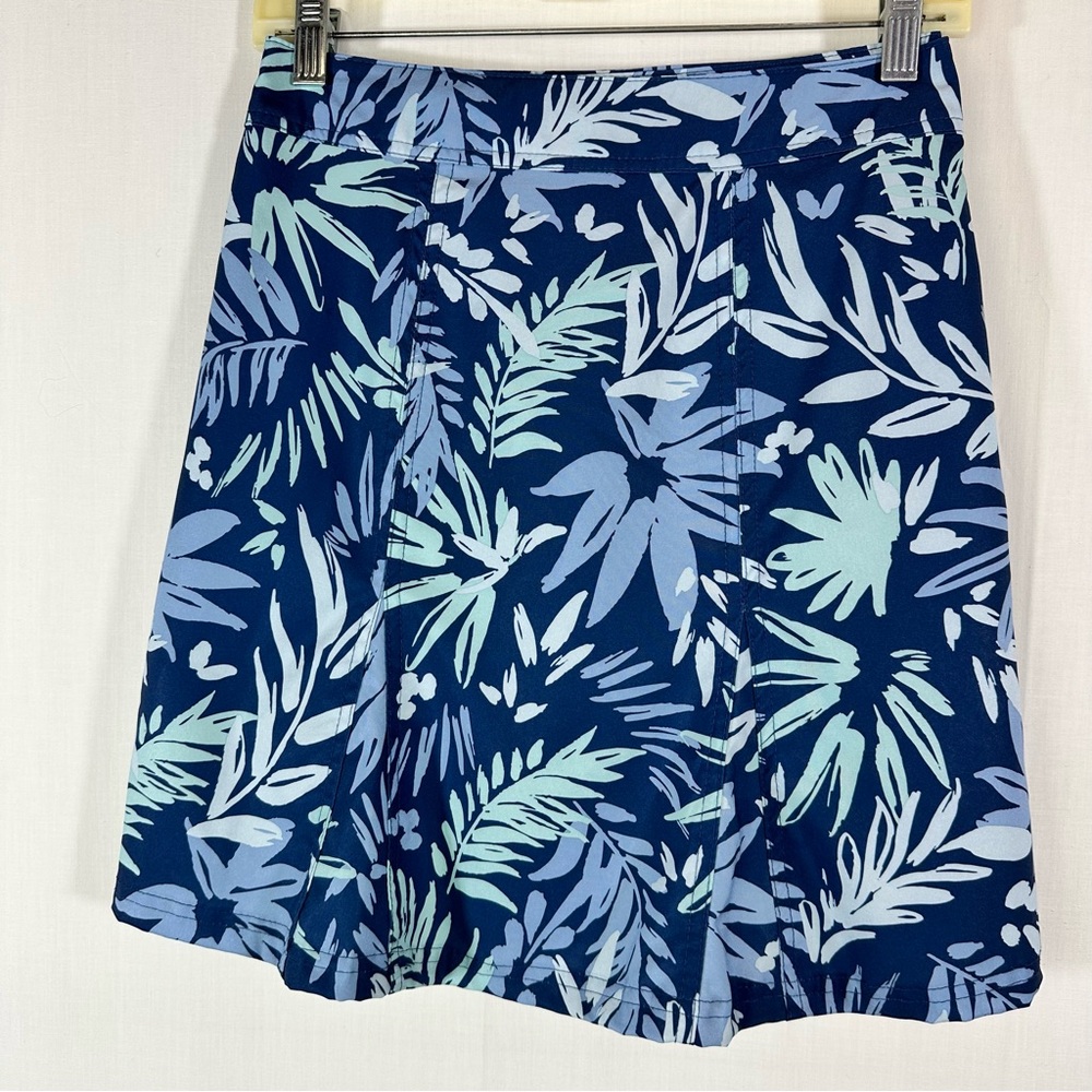 Ripskirt 💥 Blue Abstract Floral Mini Wrap skirt Sz XS